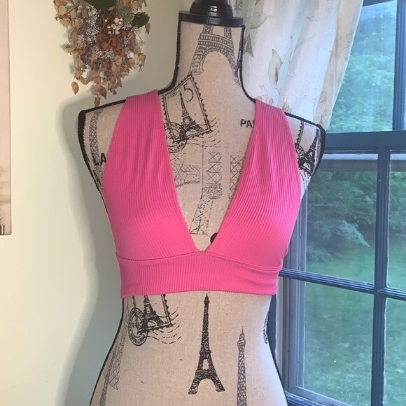 Garage Pink ribbed Bralette S - Picture 1 of 4